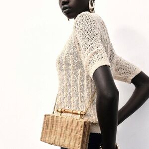 Zara SS24 Woven Box Bag Purse